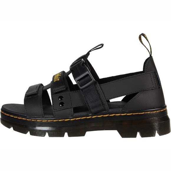 靴 Dr.Martens PEARSON Pearson Strap Webbing Sandals in Gunmetal | Dr. Martens